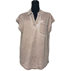 Jane + Delancey Casual Tan Tunic Top Women’s Medium
